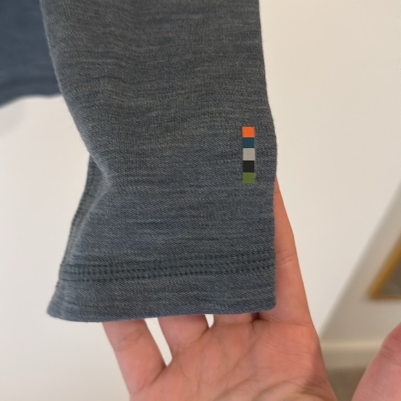 Smartwool Men's Heather Blue Quarter-Zip Pullover Base Layer - Picture 8 of 8